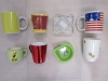 Lot tasses à déjeuner et cendriers